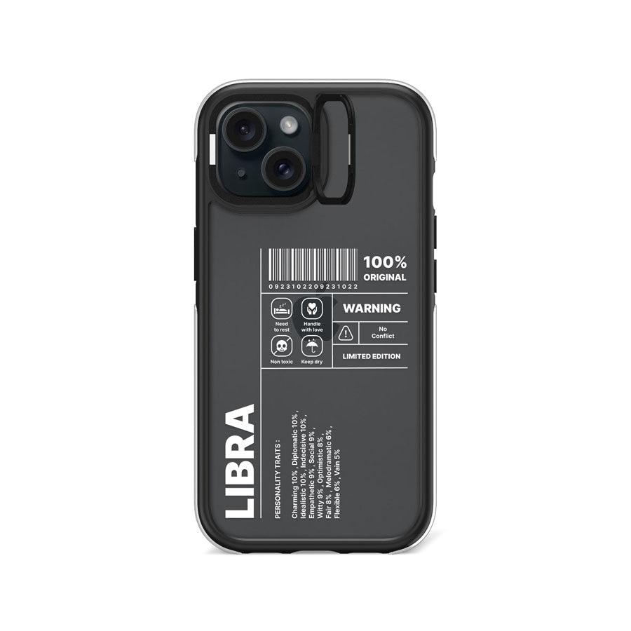 iPhone 15 Warning Libra Camera Ring Kickstand Case - CORECOLOUR AU