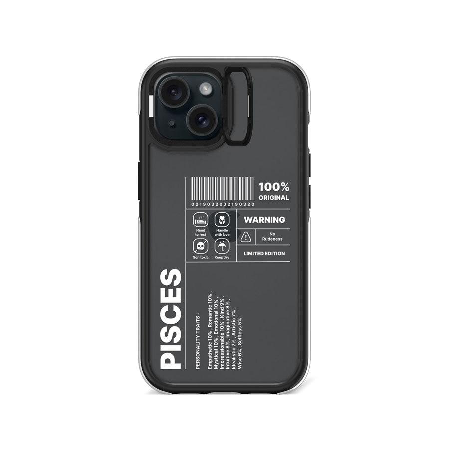 iPhone 15 Warning Pisces Camera Ring Kickstand Case - CORECOLOUR AU