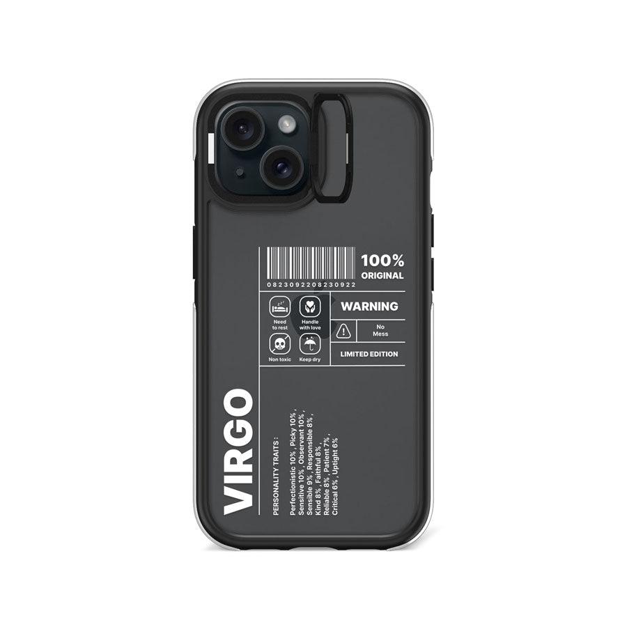 iPhone 15 Warning Virgo Camera Ring Kickstand Case - CORECOLOUR AU