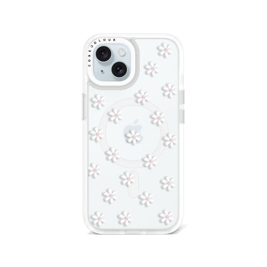 iPhone 15 White Flower Mini Phone Case MagSafe Compatible - CORECOLOUR AU