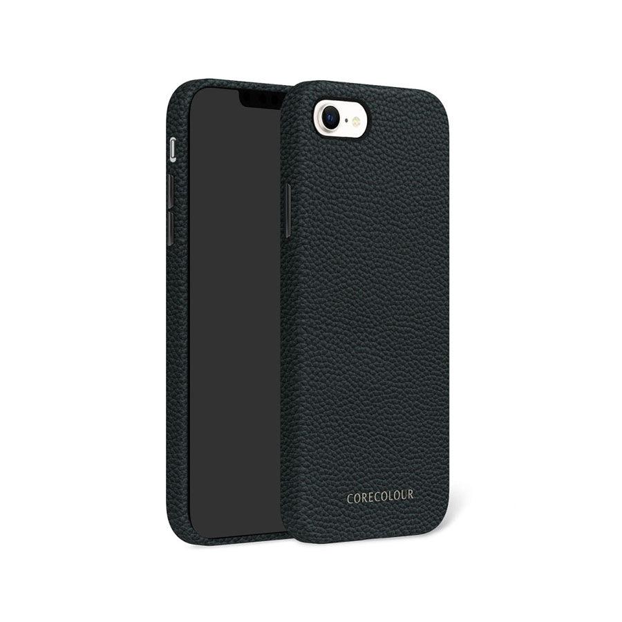 iPhone SE 2022 Black Premium Leather Phone Case - CORECOLOUR AU