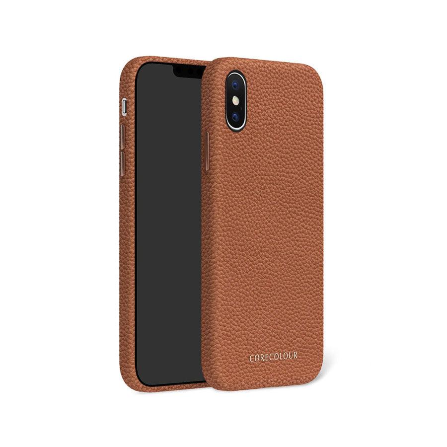 iPhone XS Brown Premium Leather Phone Case - CORECOLOUR AU