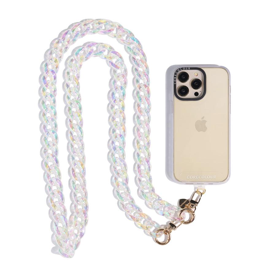 Iridescent Chain Crossbody Phone Strap