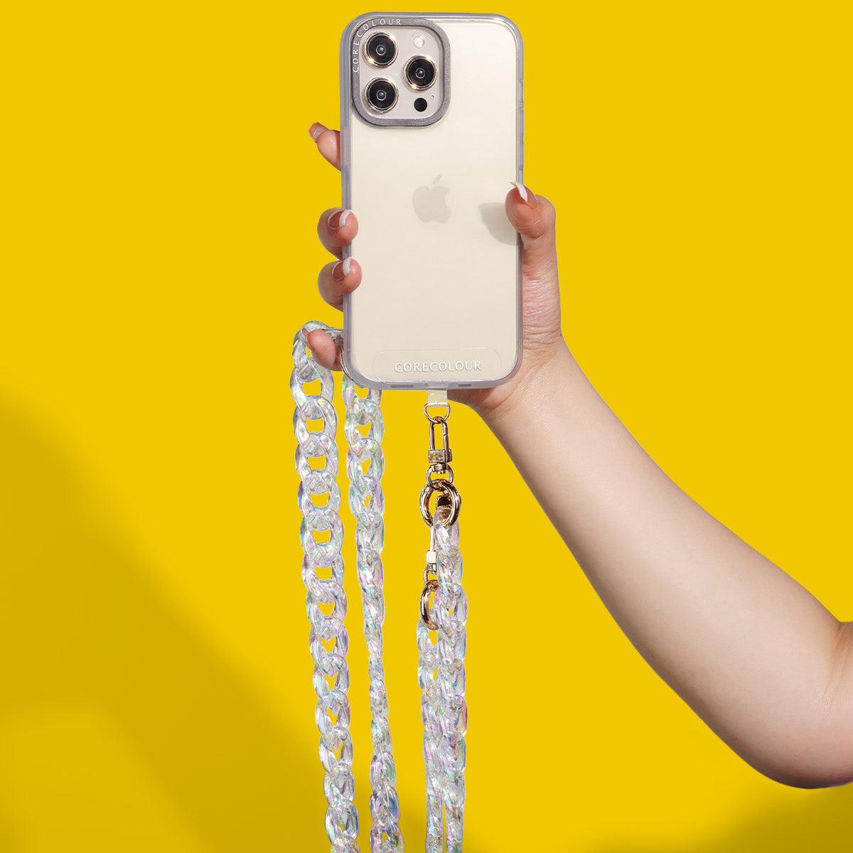 Iridescent Chain Crossbody Phone Strap