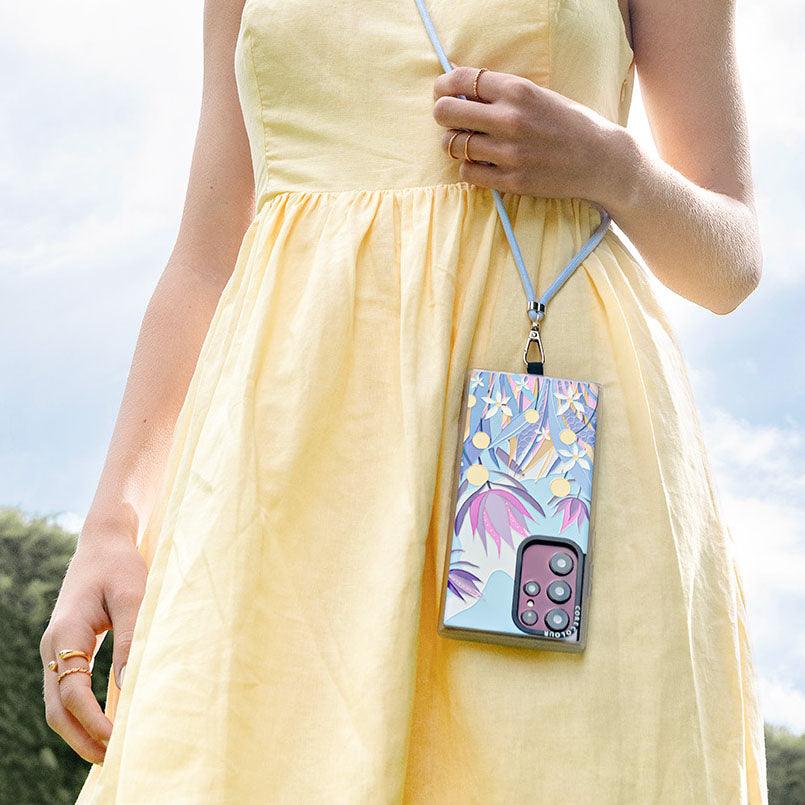 Light Blue Phone Strap with Strap Card
