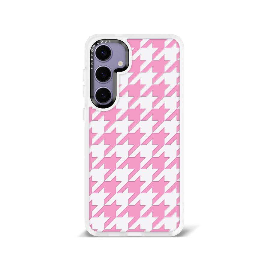 Samsung Galaxy S24+ Pink Houndstooth Phone Case - CORECOLOUR AU