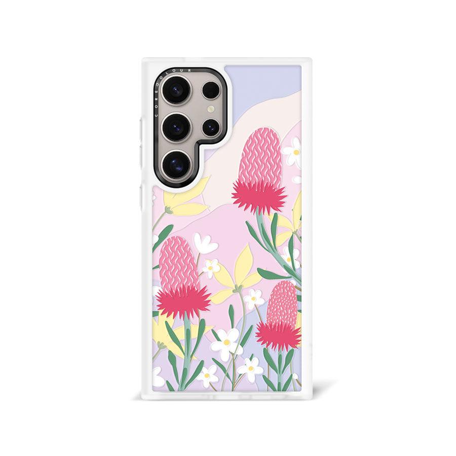 Samsung Galaxy S24 Ultra Blooming Ground Pink Clear Matte Printed Case - CORECOLOUR AU