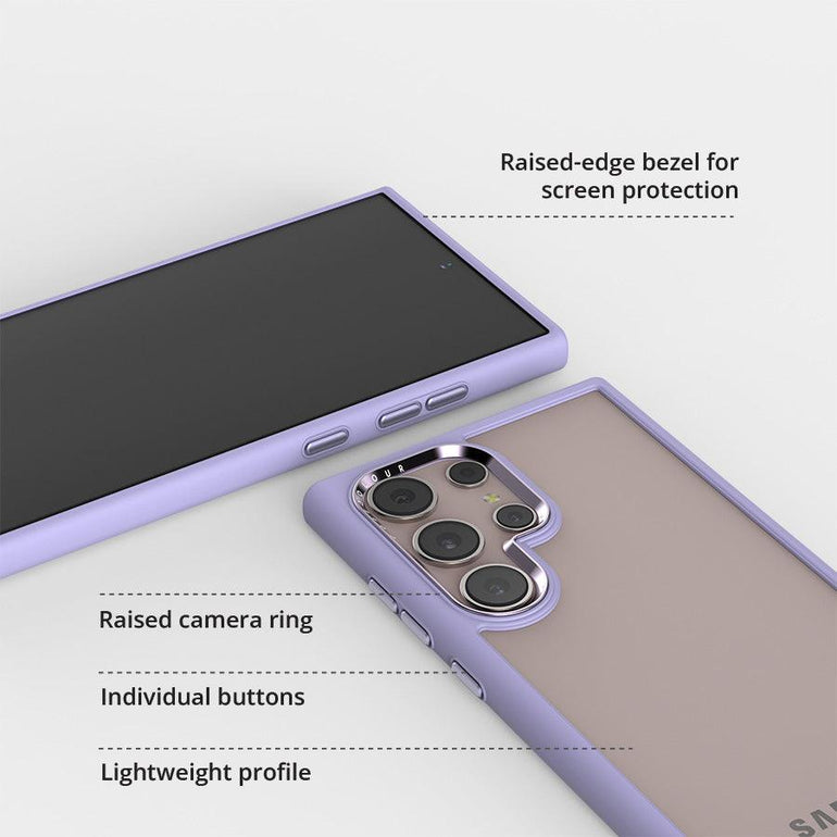 Samsung Galaxy S24 Ultra Purple Clear Case