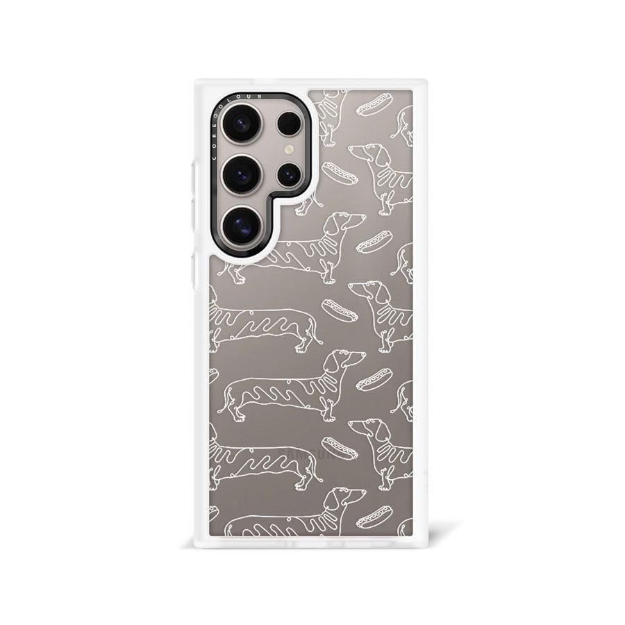 Samsung Galaxy S24 Ultra Sausage Dog Minimal Line Phone Case - CORECOLOUR AU